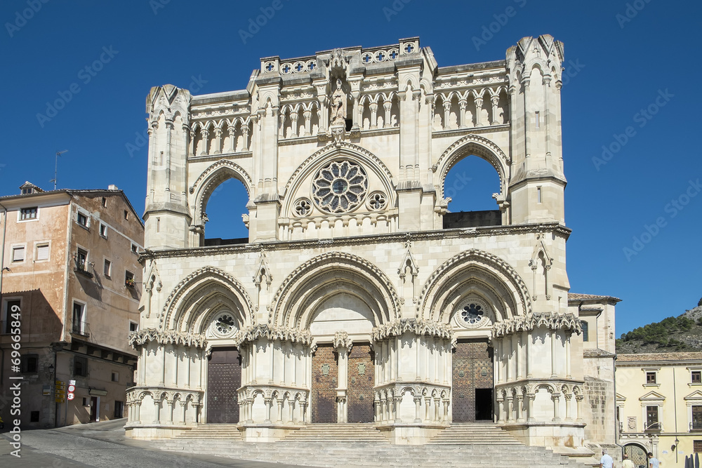 Fachada de la catedral de Cuenca en Castilla la Mancha España