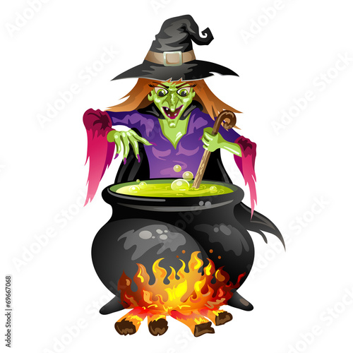 Witch preparing a potion
