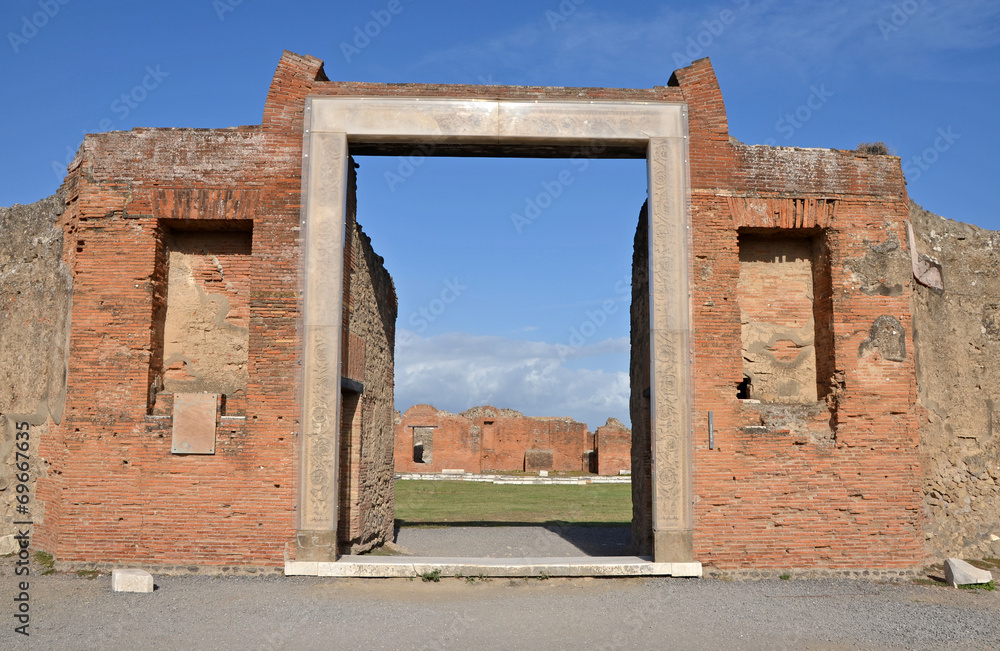 Portico and entrance to building of Eumachia, Pompeii