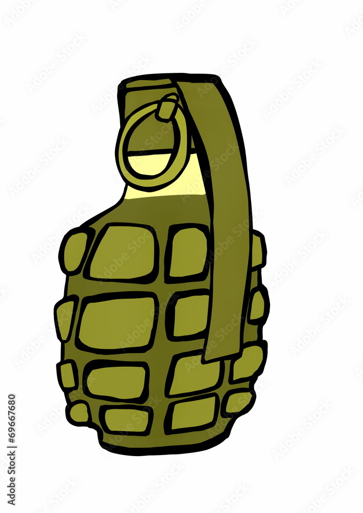 Fototapeta premium doodle hand grenade