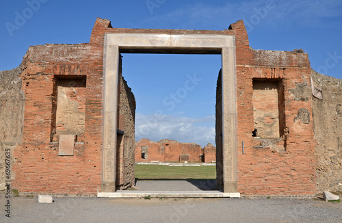 Portico and entrance to building of Eumachia, Pompeii
