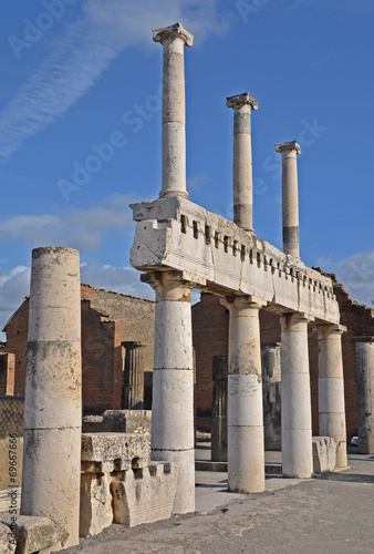 The remains of the two tier colonnade on the forum, Pompeii