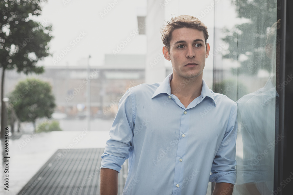 young model hansome blonde man