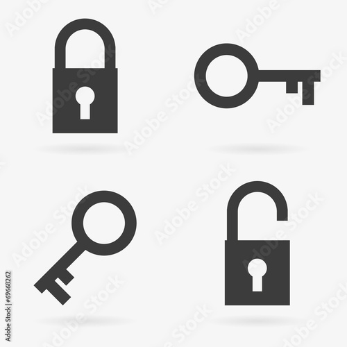 Key and lock icon