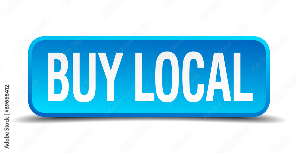 buy local blue 3d realistic square isolated button buy local blue 3d realistic square isolated button
