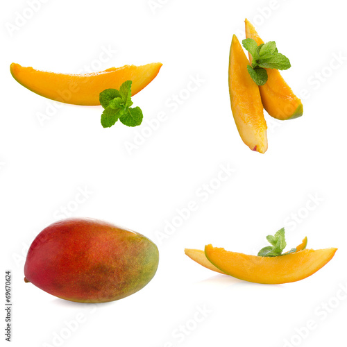 Fototapeta Naklejka Na Ścianę i Meble -  Set of mango fruit