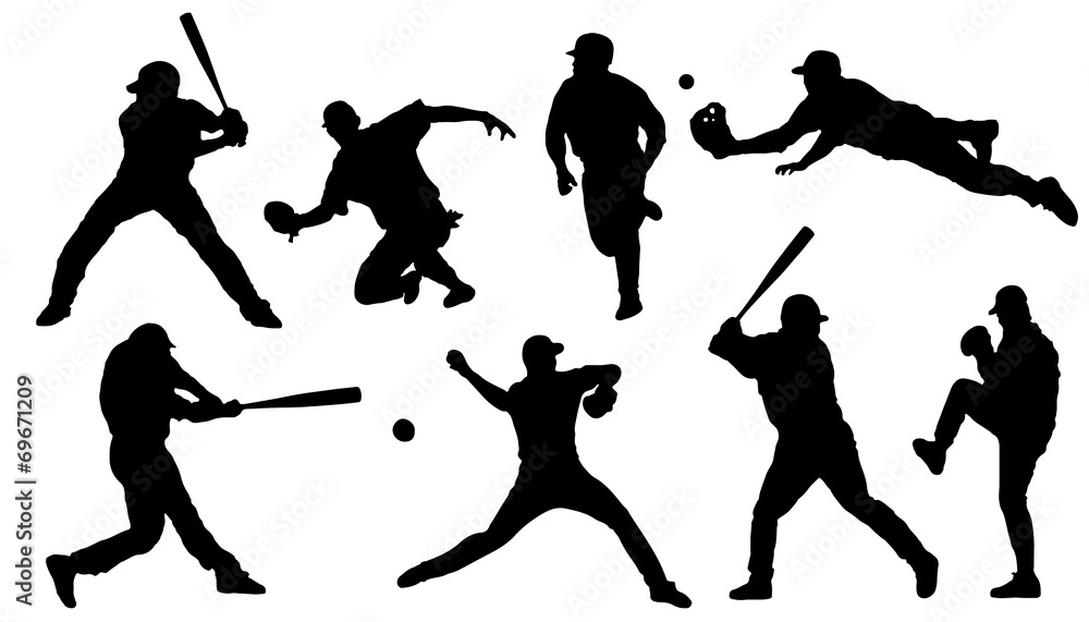custom made wallpaper toronto digitalbaseball sihouettes