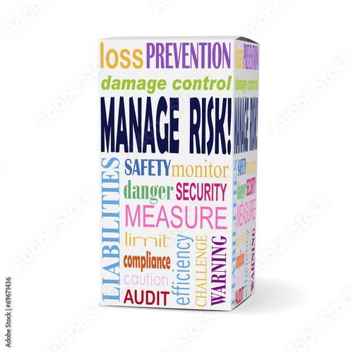 manage risk words on product box
