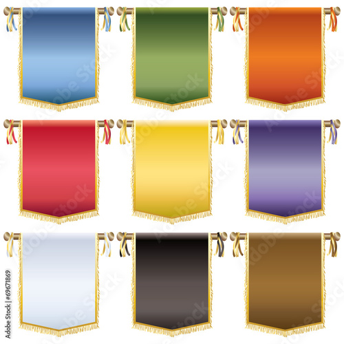 glossy wall banners
