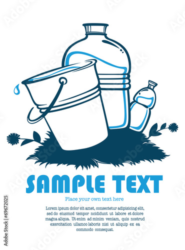save water, vector illustration