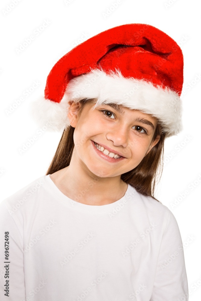 Festive little girl smiling at camera Festive little girl smiling at camera