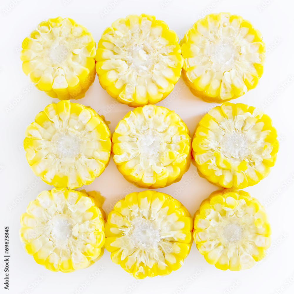 Corn isolated on a white background Corn isolated on a white background