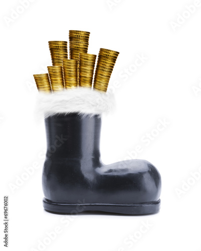 Nikolausstiefel mit Münzen