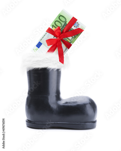 Nikolausstiefel mit Geldbündel