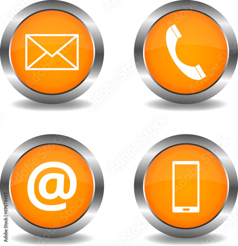 Kontakt Buttons orange
