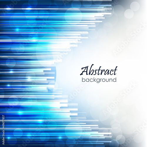 Abstract vector background with blue glossy lines