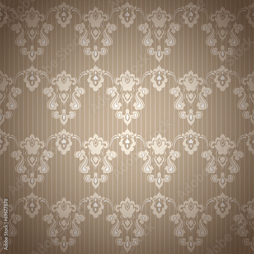 Damask vintage floral seamless  pattern background