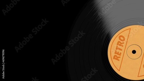 seamless VJ loop of retro vinyl with alpha channel video format