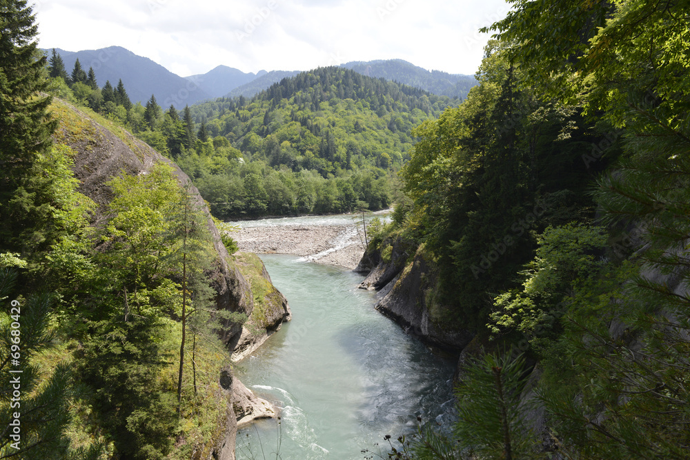 Fototapeta premium mountain river Laba in the Caucasus