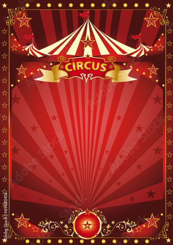 Fun red circus poster