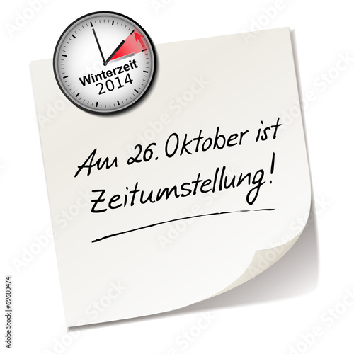 Reminder - Umstellung Winterzeit