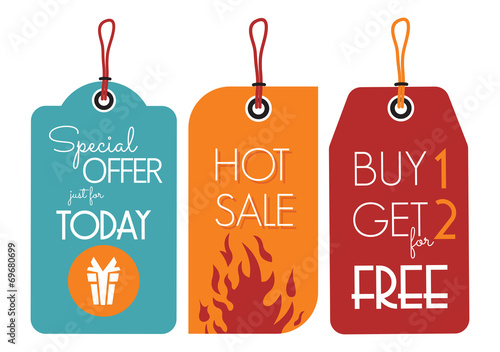 Sale offer label tags