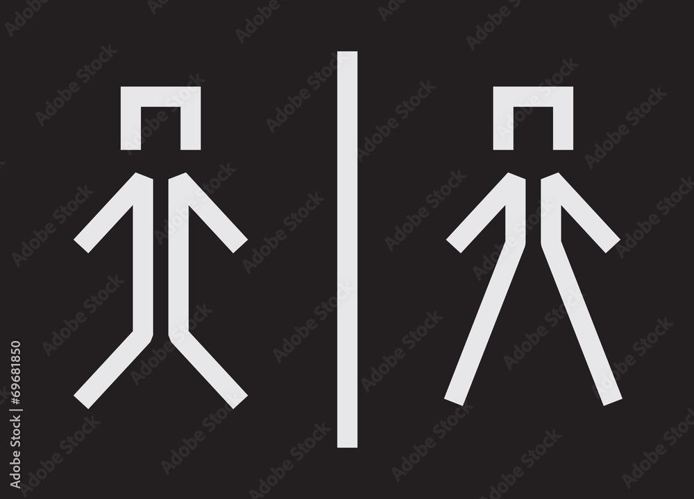 Toilet sign - wc sign