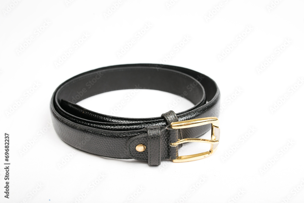 Black belt isolated on the white background Black belt isolated on the white background