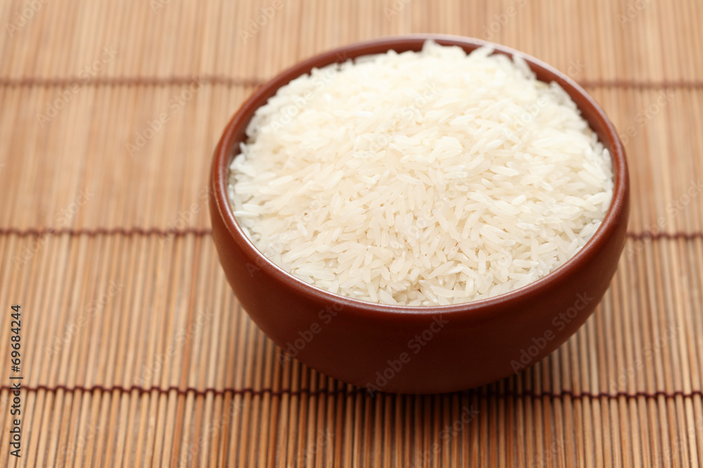 White rice in bowl