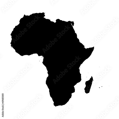 Illustration on isolated background of the continent of Africa