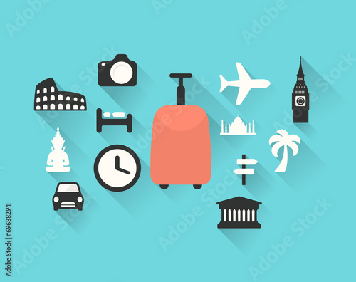 Travel theme vector illustration