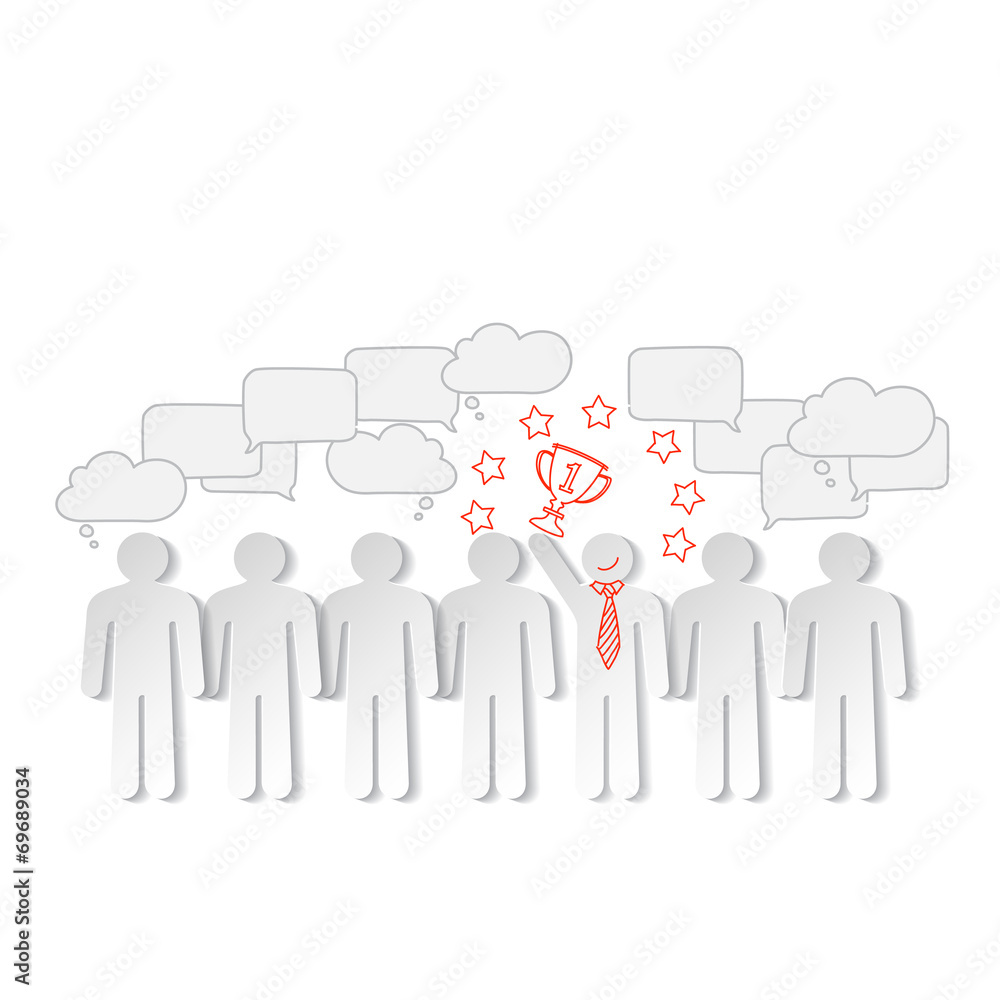 Business charts teamwork and team leader vector Business charts teamwork and team leader vector