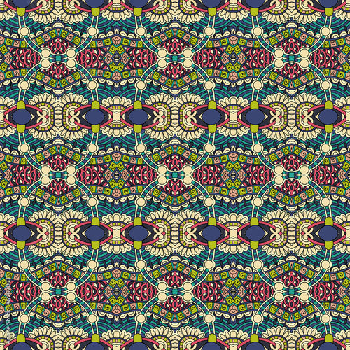 seamless geometry vintage pattern  ethnic style ornamental backg
