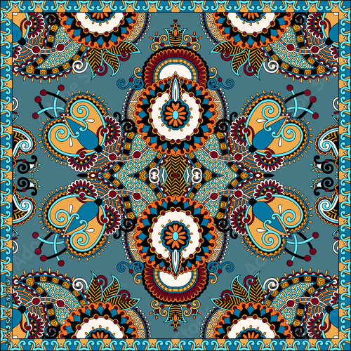 Traditional ornamental floral paisley bandanna