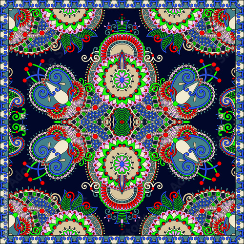 Traditional ornamental floral paisley bandanna