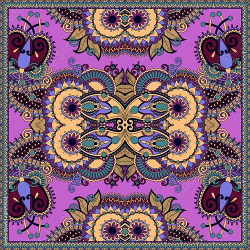 Traditional ornamental floral paisley bandanna