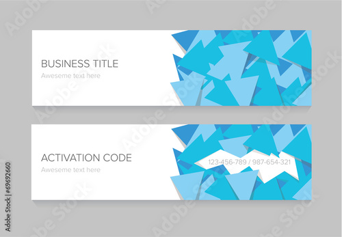 Business Banner or header with blue stripes