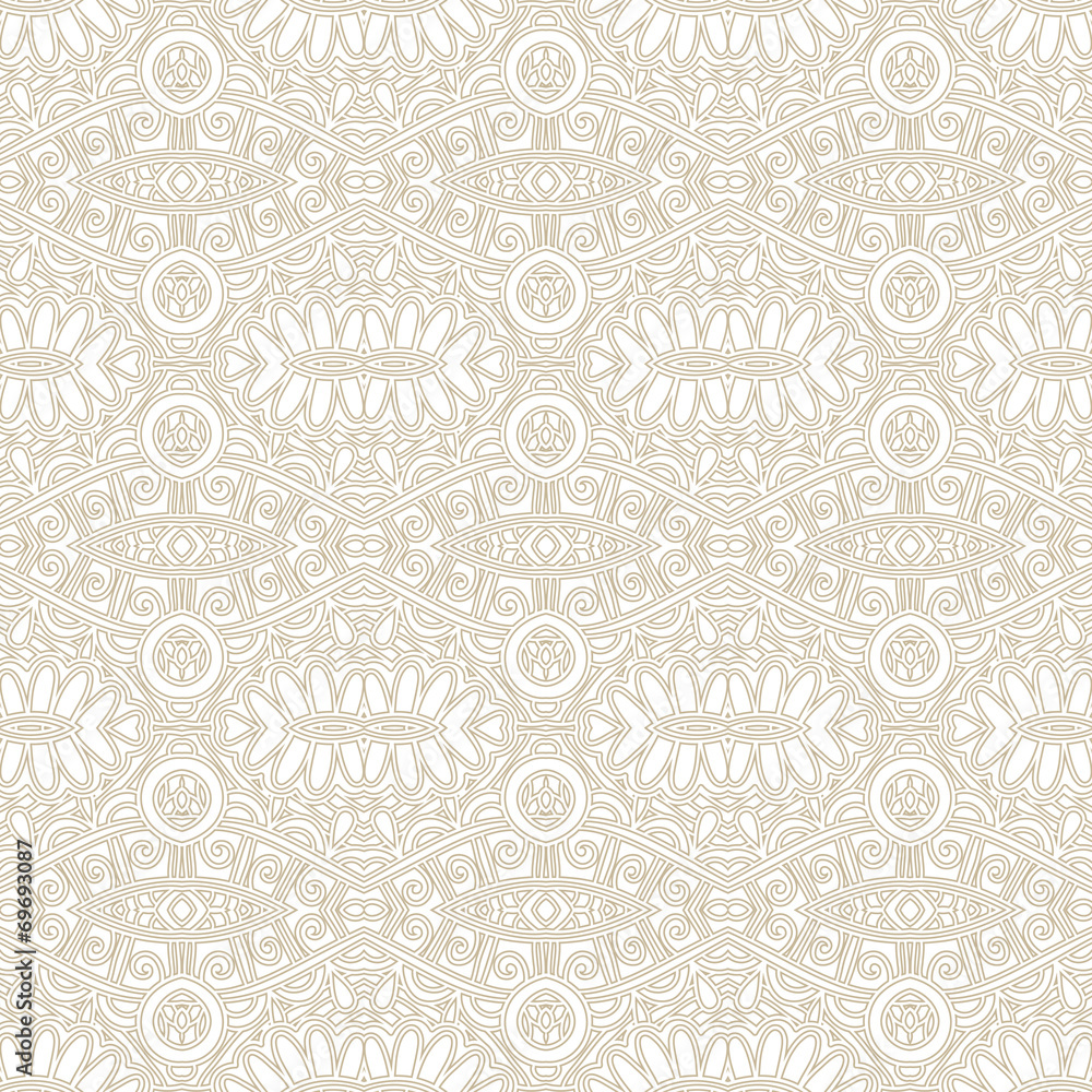 seamless light ornamental geometrical background for your design