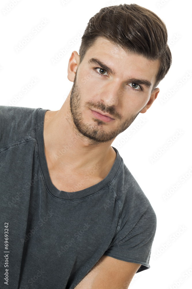 Handsome bearded young man with a lovely smile Handsome bearded young man with a lovely smile