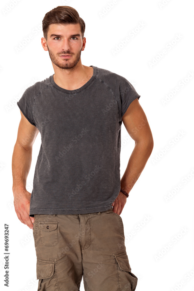 Handsome bearded young man with a lovely smile Handsome bearded young man with a lovely smile