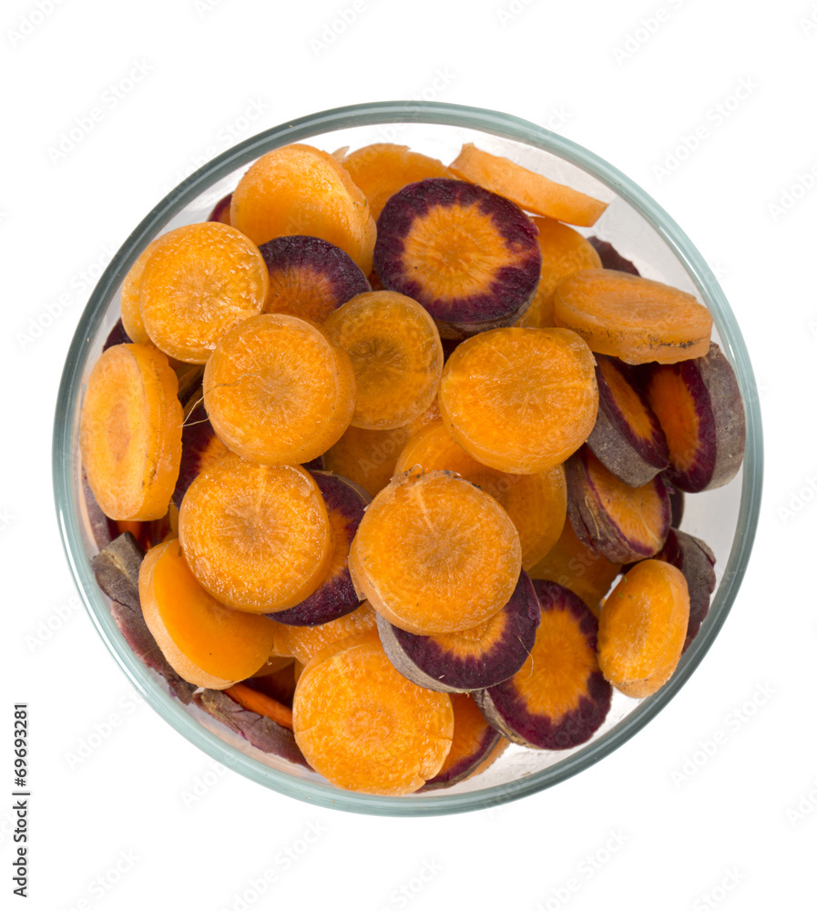 sliced red carrots sliced red carrots