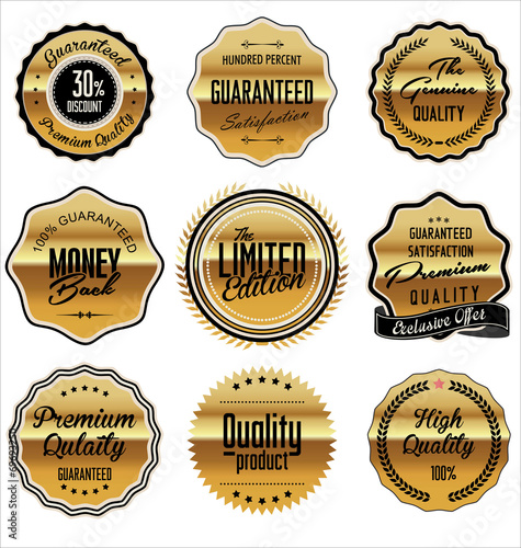 Premium quality golden labels collection