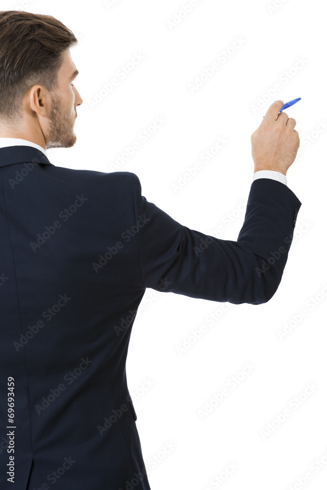 Stylish young businessman doing a presentation Stylish young businessman doing a presentation