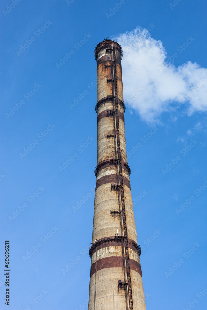 Smoke stack of the industrial plant