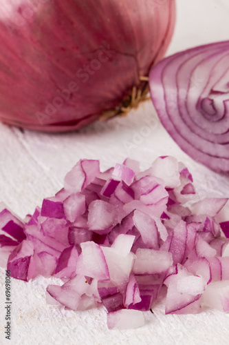 Fresh finely diced red onion