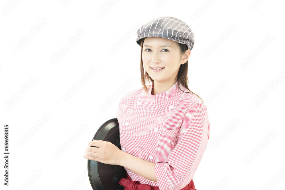 笑顔のウェイトレス