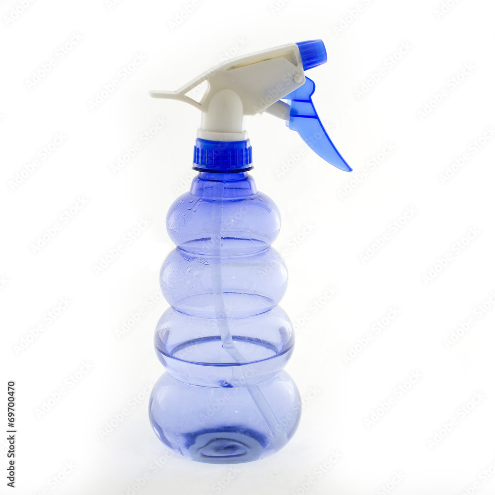 foggy spray bottle isolated on white background foggy spray bottle isolated on white background