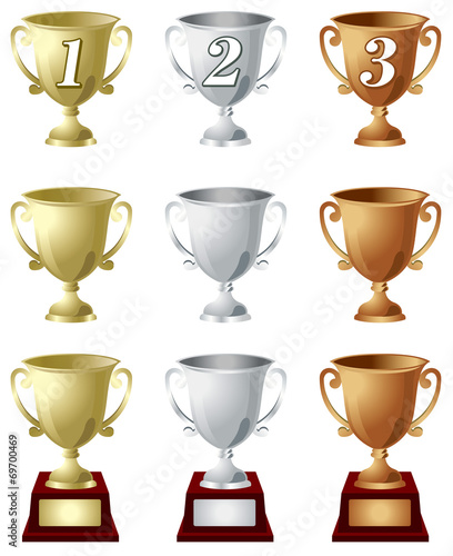 Trophy cups Vector