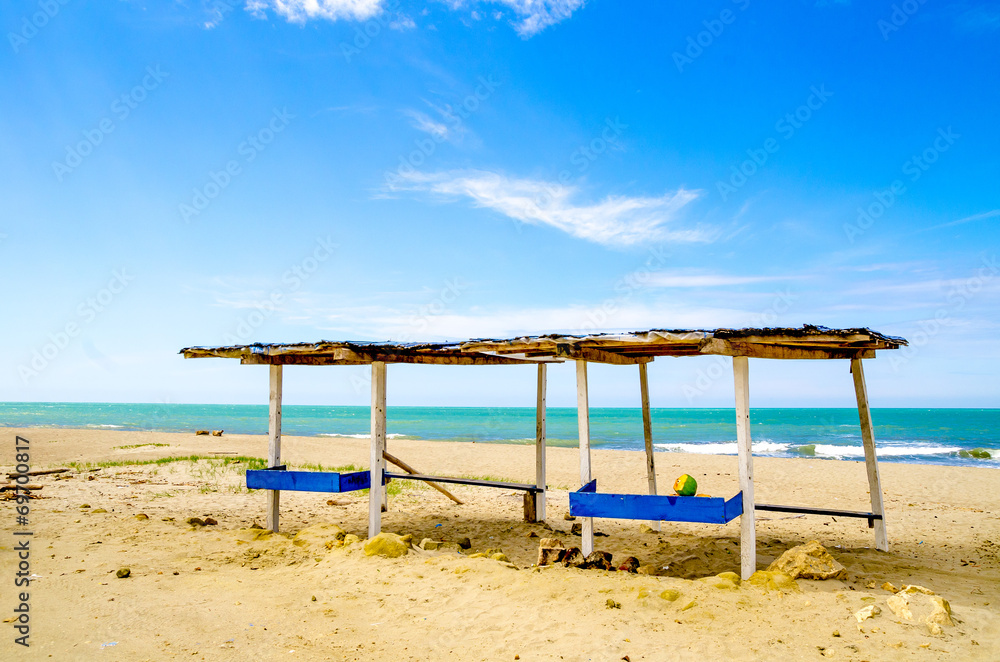 Fototapeta premium beautiful tropical beach in the coast of ecuador