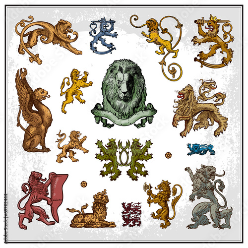 Heraldic lions